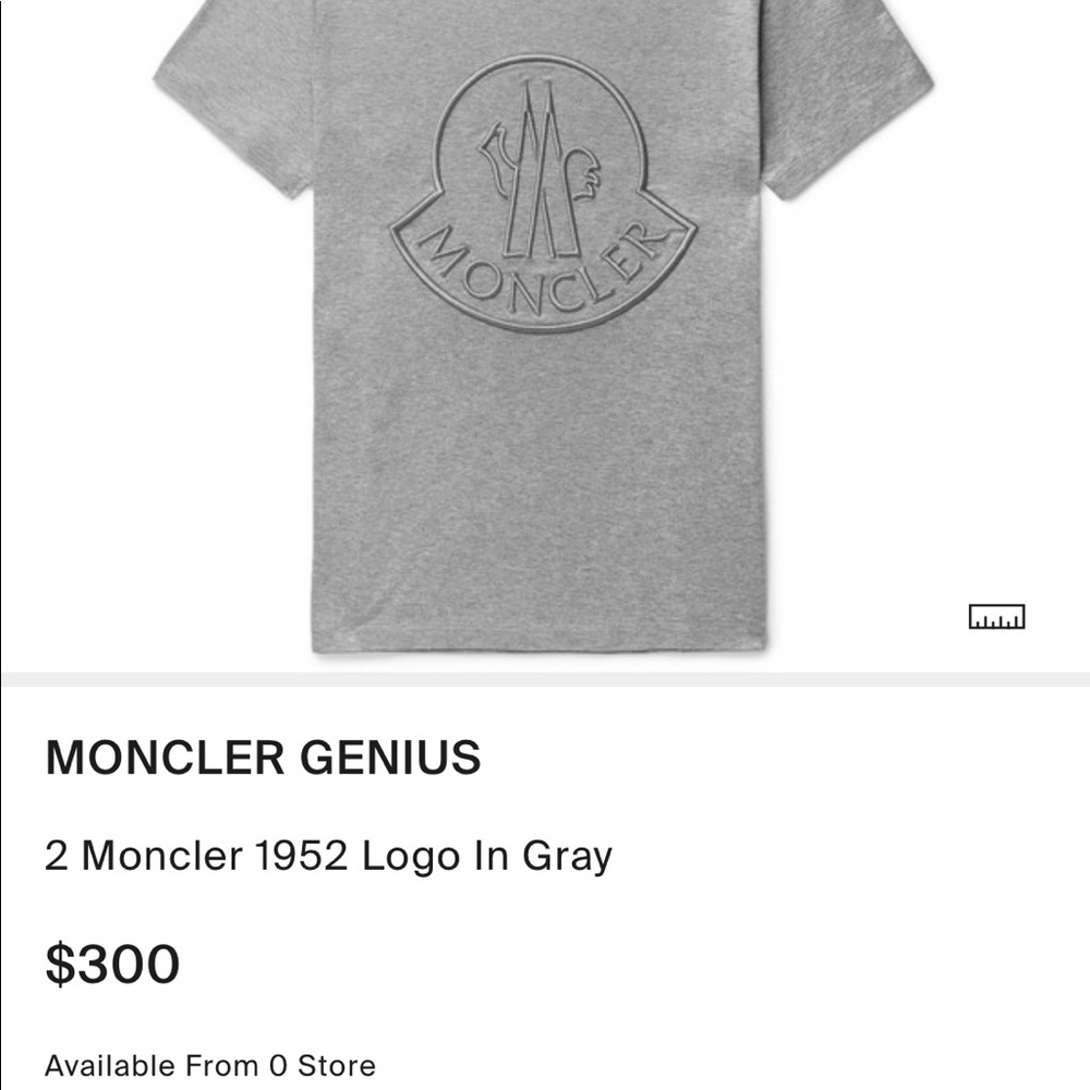 Moncler Genius 2 Moncler 1952 Logo in Gray